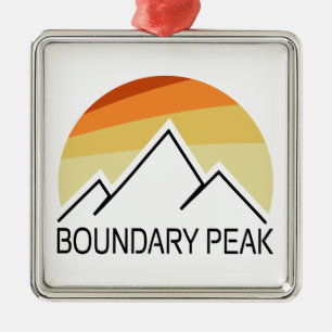 Boundary Peak Nevada Retro Ornament Aus Metall