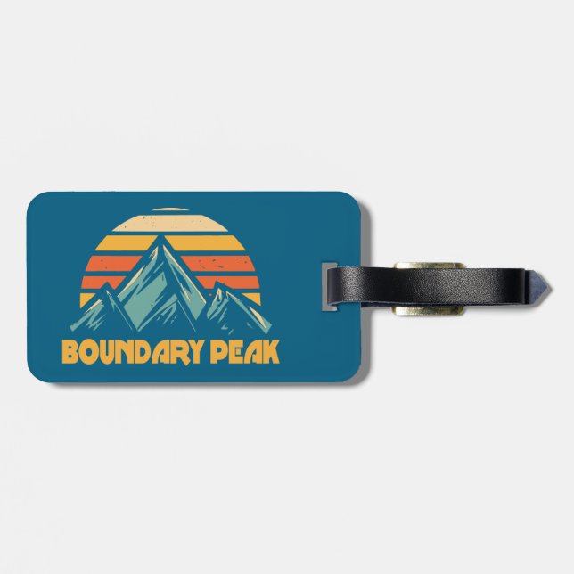 Boundary Peak Nevada Retro Türkis Gepäckanhänger (Rückseite horizontal)