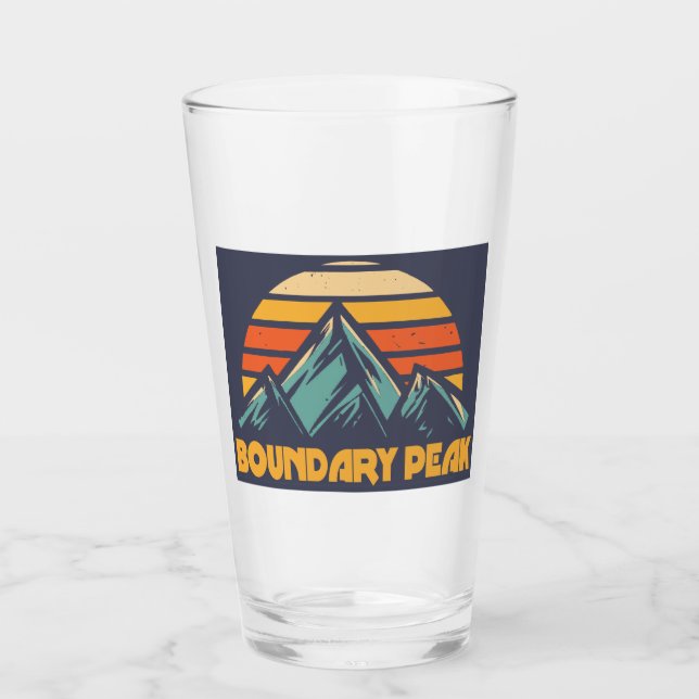Boundary Peak Nevada Retro Türkis Glas (Vorderseite)