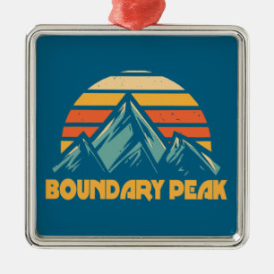 Boundary Peak Nevada Retro Türkis Ornament Aus Metall