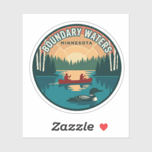 Boundary Waters Minnesota Reise-Aufkleber Sticker