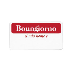 Boungiorno mein Name ist… Umbauten Adressaufkleber