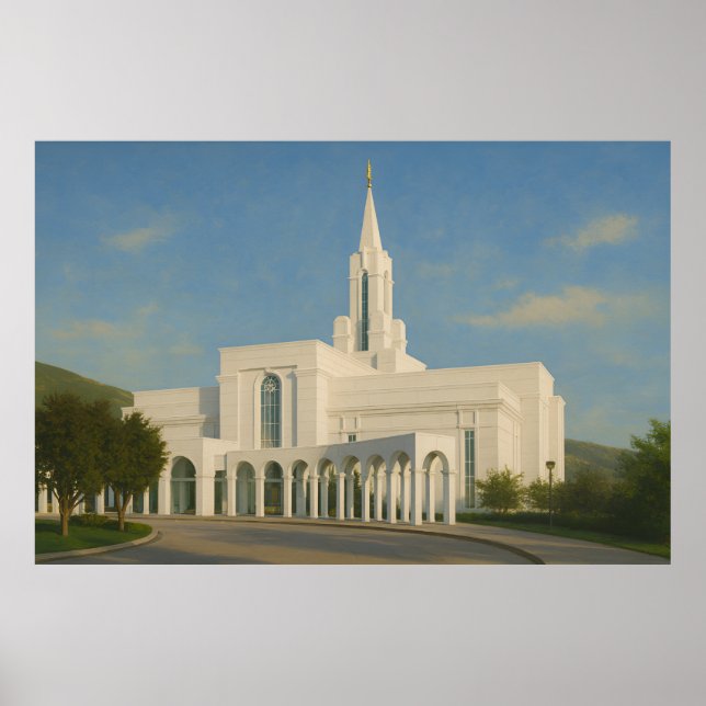 Bountiful Utah Temple Painting™ LDS Art Poster (Vorne)