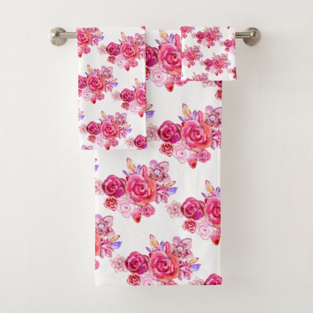 Bouqet Rose Badetücher Badhandtuch Set (Insitu)