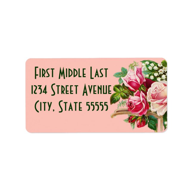 Bouquet Address Labels Adressaufkleber (Vorne)