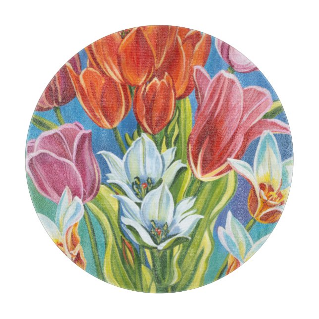 Bouquet an der Grenze III Schneidebrett (Vorderseite)