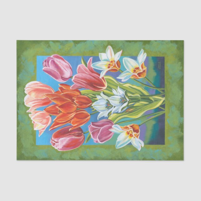 Bouquet an der Grenze III Seidenpapier (Vorderseite)