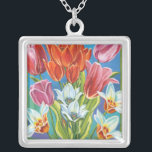 Bouquet an der Grenze III Versilberte Kette<br><div class="desc">floral</div>