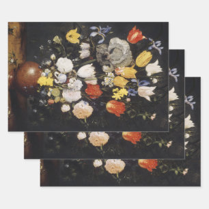 Bouquet aus Blume in einer Erdenware-Vase (1610) Geschenkpapier Set