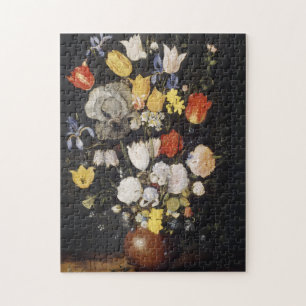 Bouquet aus Blume in einer Erdenware-Vase (1610) Puzzle