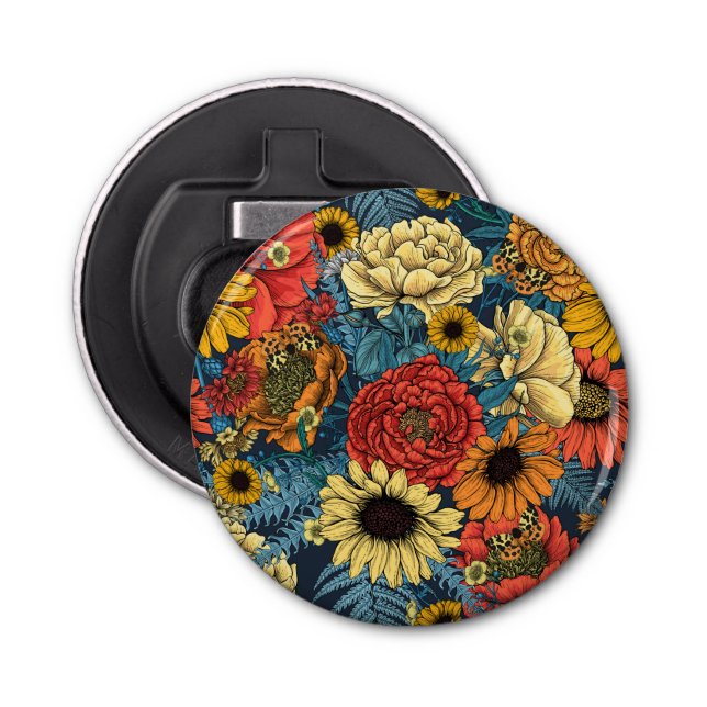 Bouquet aus Blume- Rose, Pfingsten, Molkereien Flaschenöffner (Vorderseite)