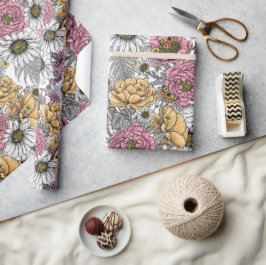 Bouquet aus Blume- Rose, Pfingsten, Molkereien Geschenkpapier