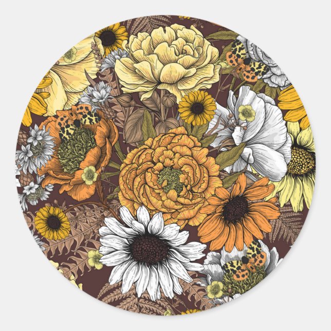 Bouquet aus Blume- Rose, Pfingsten, Molkereien Runder Aufkleber (Vorderseite)