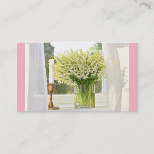 Bouquet aus Frühlingsblütenlilien des Tales Visitenkarte