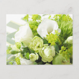 Bouquet aus verschiedenen weißen saisonalen Blume Postkarte