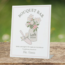 Bouquet Bar bauen Sie Ihre eigenen Blume Bridal Sockelschild