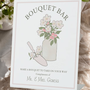 Bouquet Bar bauen Sie Ihre eigenen Blume Hochzeit Sockelschild