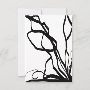 Bouquet Blanc: Abstrakt Weiß und Schwarz