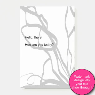 Bouquet Blanc: Abstrakt Weiß und Schwarz Post-it Klebezettel