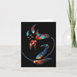 Bouquet-Blume mit fünf Aufklebern Karte