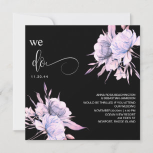 *~* Bouquet Blush AR15 Pink Floral QR UAWG WEDDING Einladung