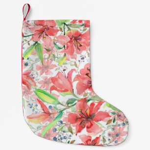 Bouquet botanische Blume mit Vogel. Wilde Quelle l Kleiner Weihnachtsstrumpf