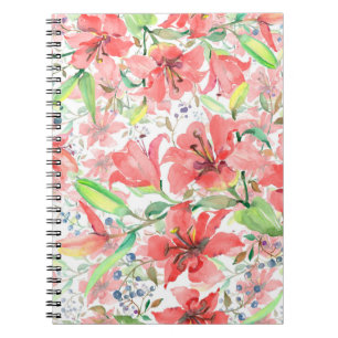 Bouquet botanische Blume mit Vogel. Wilde Quelle Notizblock