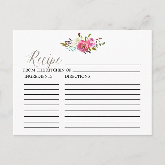 Bouquet Brautparty Weinkultur Karte (Vorderseite)