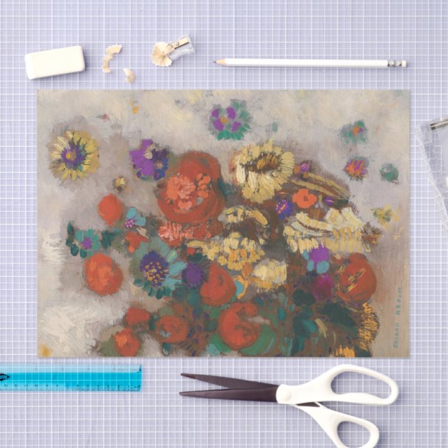 Bouquet de Fleurs | Odilon Redon Seidenpapier (Handwerk)