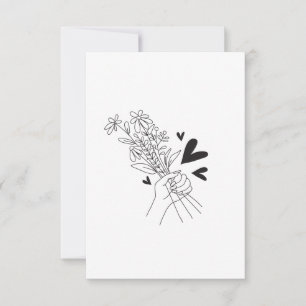 Bouquet der Blume für den Valentinstag Karte