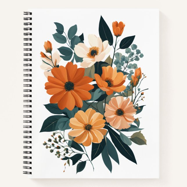 Bouquet der Blume im Herbst Notizbuch (Vorderseite)