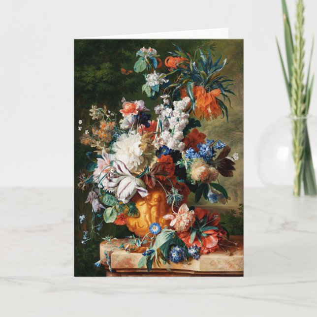 Bouquet der Blume in einem Urn von Jan van Huysum Karte (Vorderseite)