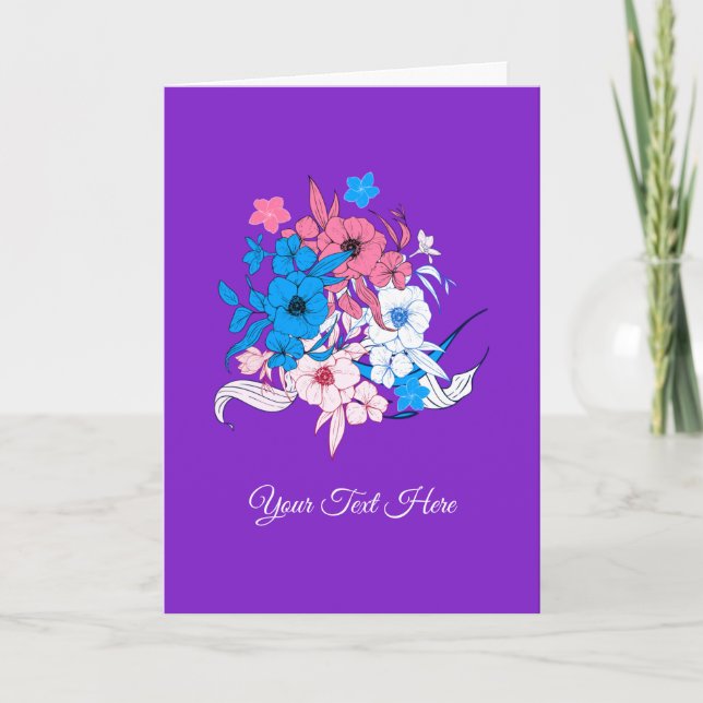 Bouquet der Blume Karte (Vorderseite)