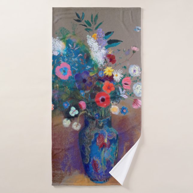 Bouquet der Blume, Redon Badehandtuch (Badehandtuch)