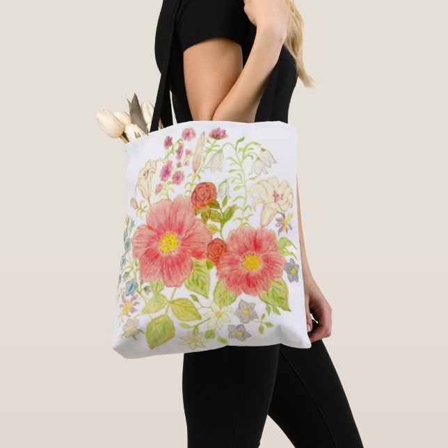 Bouquet der Blume Tote Tasche (Von Nahem)