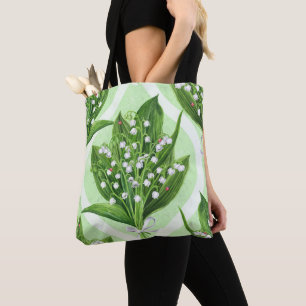 Bouquet der Lilie des Tales Blume auf grün