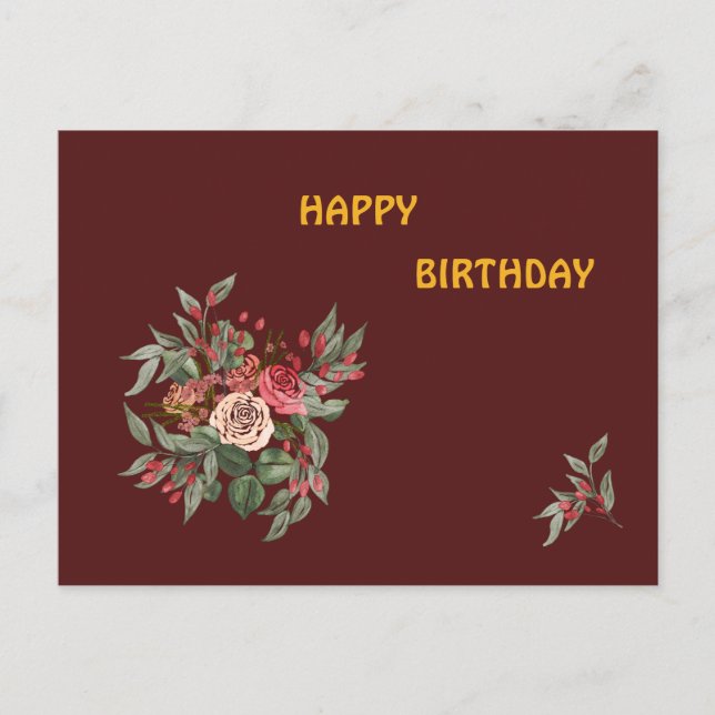 Bouquet der Rose Einladungspostkarte (Vorderseite)