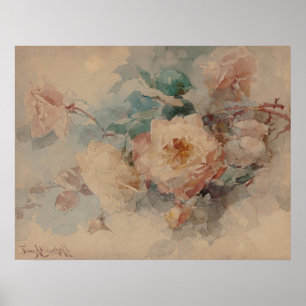 Bouquet der Rose - Franz Bischoff Poster