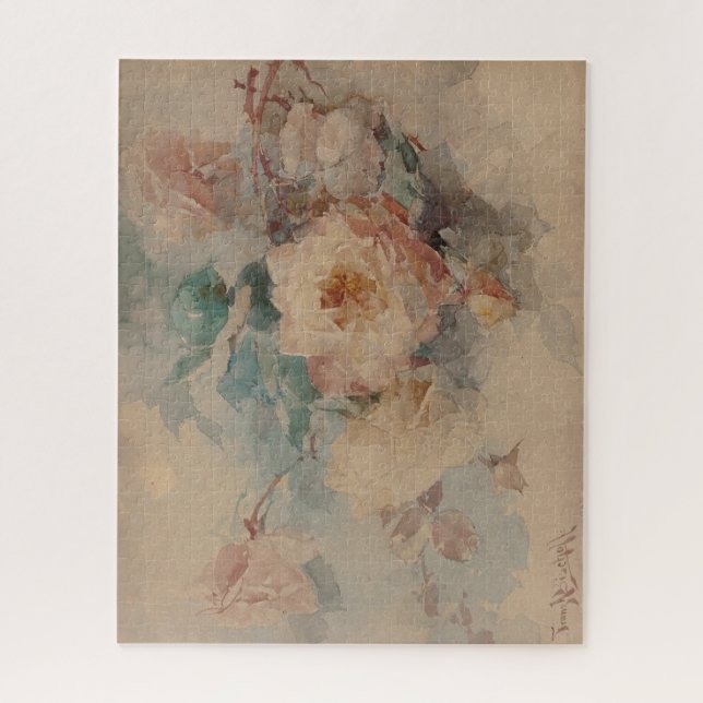 Bouquet der Rose - Franz Bischoff Puzzle (Vertikal)