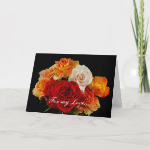 Bouquet der Rose für die Liebe Valentinstag Feiertagskarte