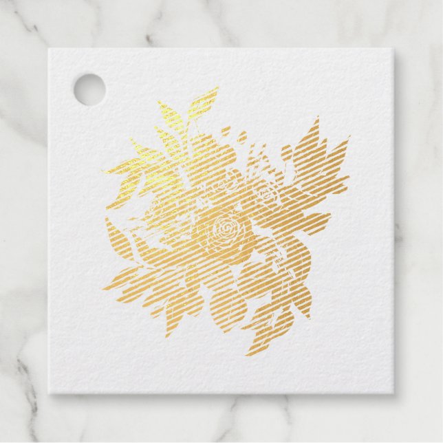 Bouquet der Rose Geschenkanhänger (Vorderseite)