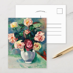 Bouquet der Rose   Henri Manguin Postkarte