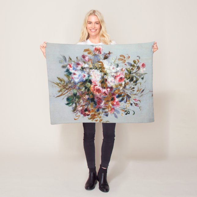 Bouquet der Rose, Renoir Fleecedecke (Beispiel)