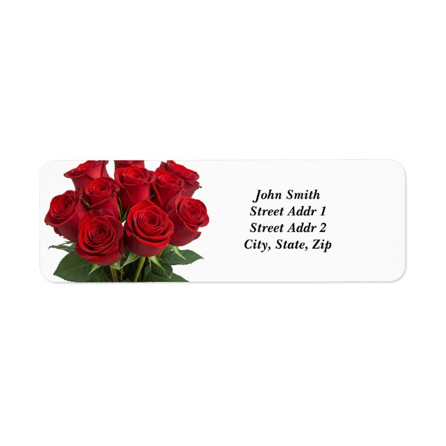 Bouquet der Rose Rücksendeadresse (Vorne)