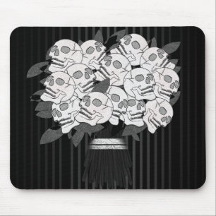 Bouquet der Rose Schwarz und Weiß Mousepad