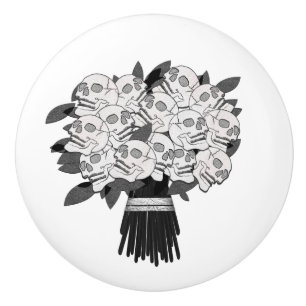 Bouquet der Rose Schwarz & Weiß Keramikknauf