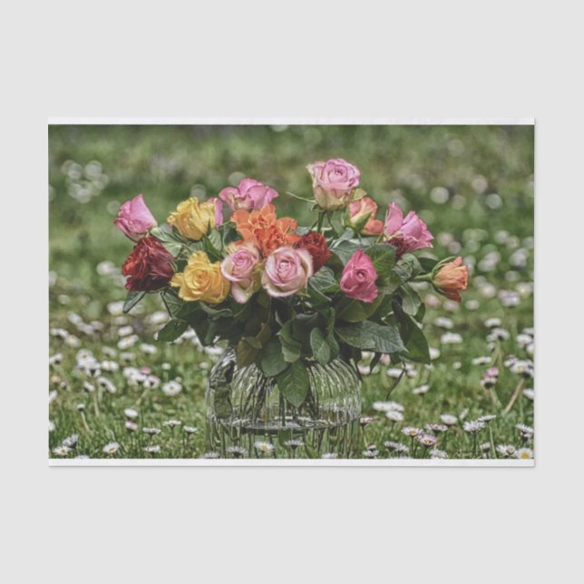 Bouquet der Rose Seidenpapier (Vorderseite)
