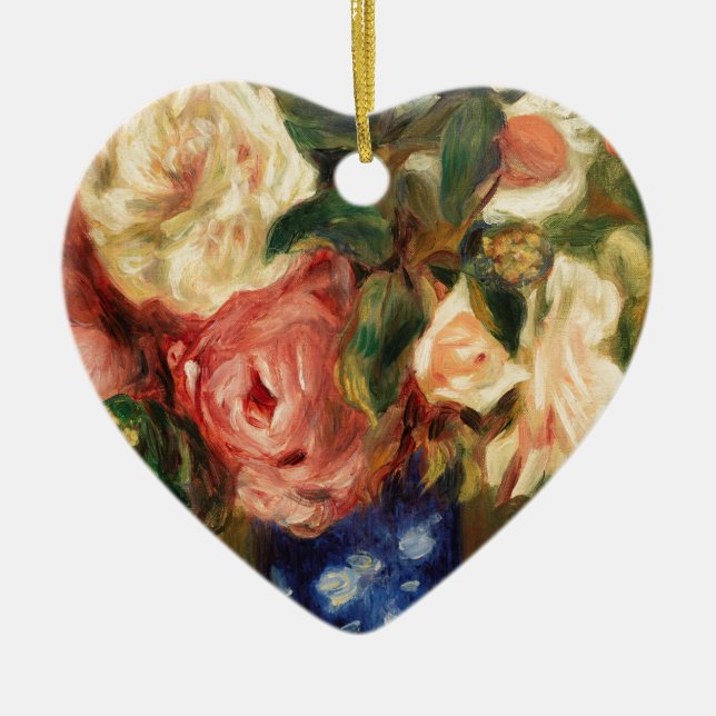Bouquet der Rose von Renoir Impressionist Malerei Keramik Ornament (Vorne)