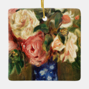 Bouquet der Rose von Renoir Impressionist Malerei Keramikornament