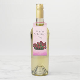 Bouquet der rote Rosen Flaschenanhänger